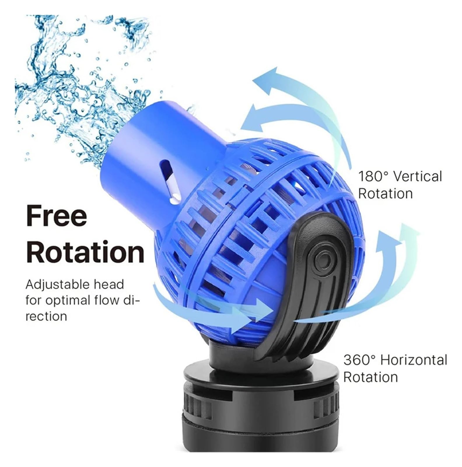 Bomba de Potencia de circulación Sumergible for Acuario, generador de Olas de 220V, 6-26W, con Base de succión magnética, Flujo Ajustable, Tanque de Peces Marinos(JVP-231)