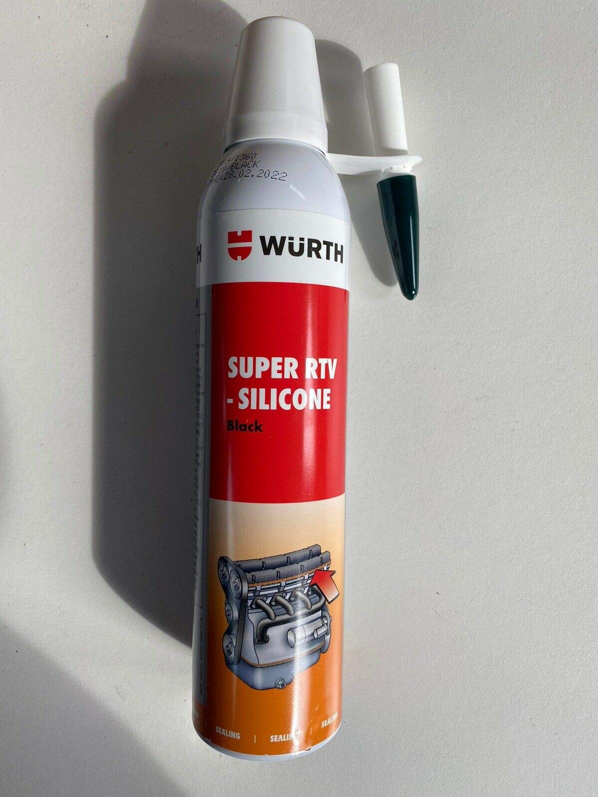 Würth Super silicona RTV negro 200 ml