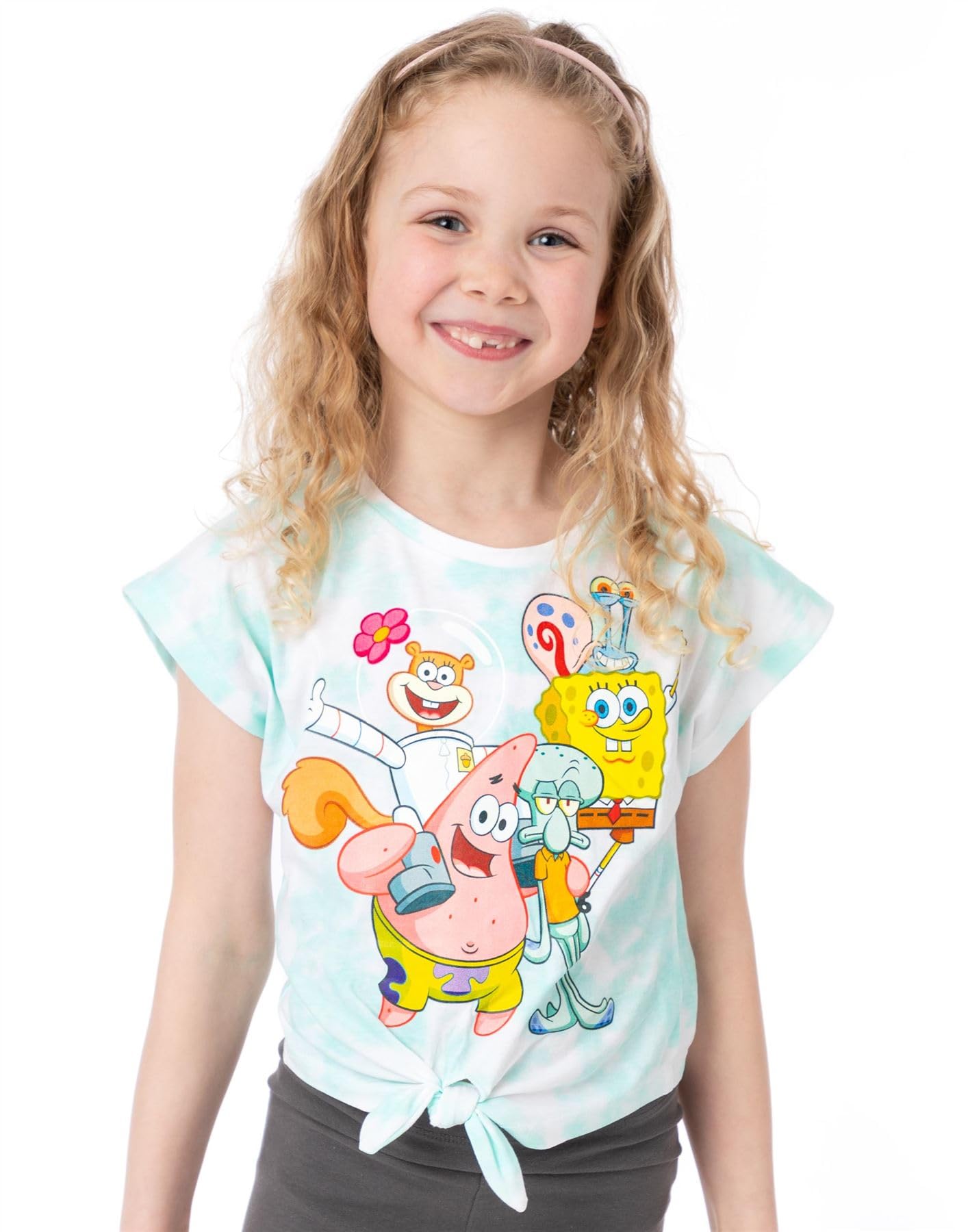 Spongebob Squarepants (13-14 Years) Short Sleeved T-Shirt (Girls Blue)