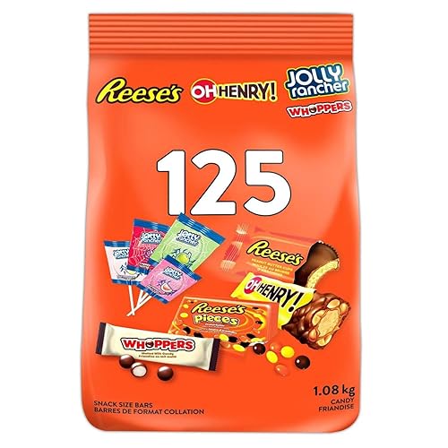 Hershey's - Bolsa de chocolate y caramelo surtido, 125 unidades, 2.4 lbs2.4 libras (enviada desde Canadá)