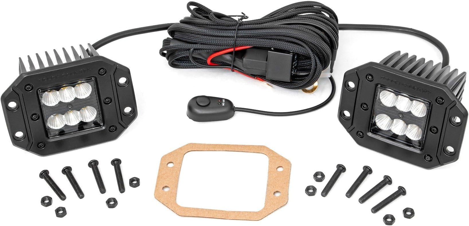 2" Black Series Flush Mount Cree LED Lights | Pair - 70113BL