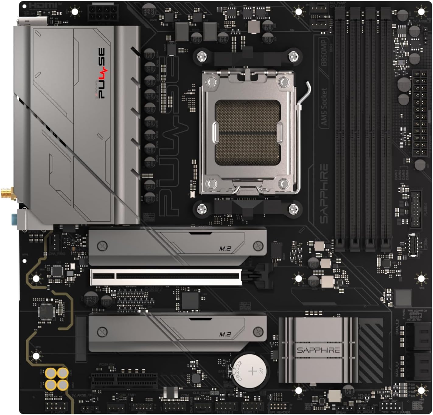 SAPPHIRE AMD AM5 MATX PULSE B850M WIFI Motherboard 52123-04-40G