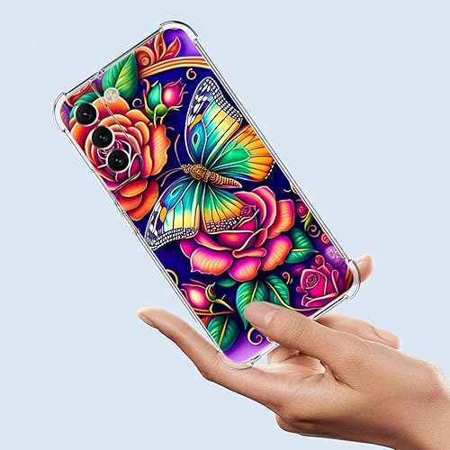 Miniatura 9 de Funda para Galaxy S21 FE 5G, colorido colibrí mandala flor protección contra caídas a prueba de golpes, carcasa protectora de cuerpo completo