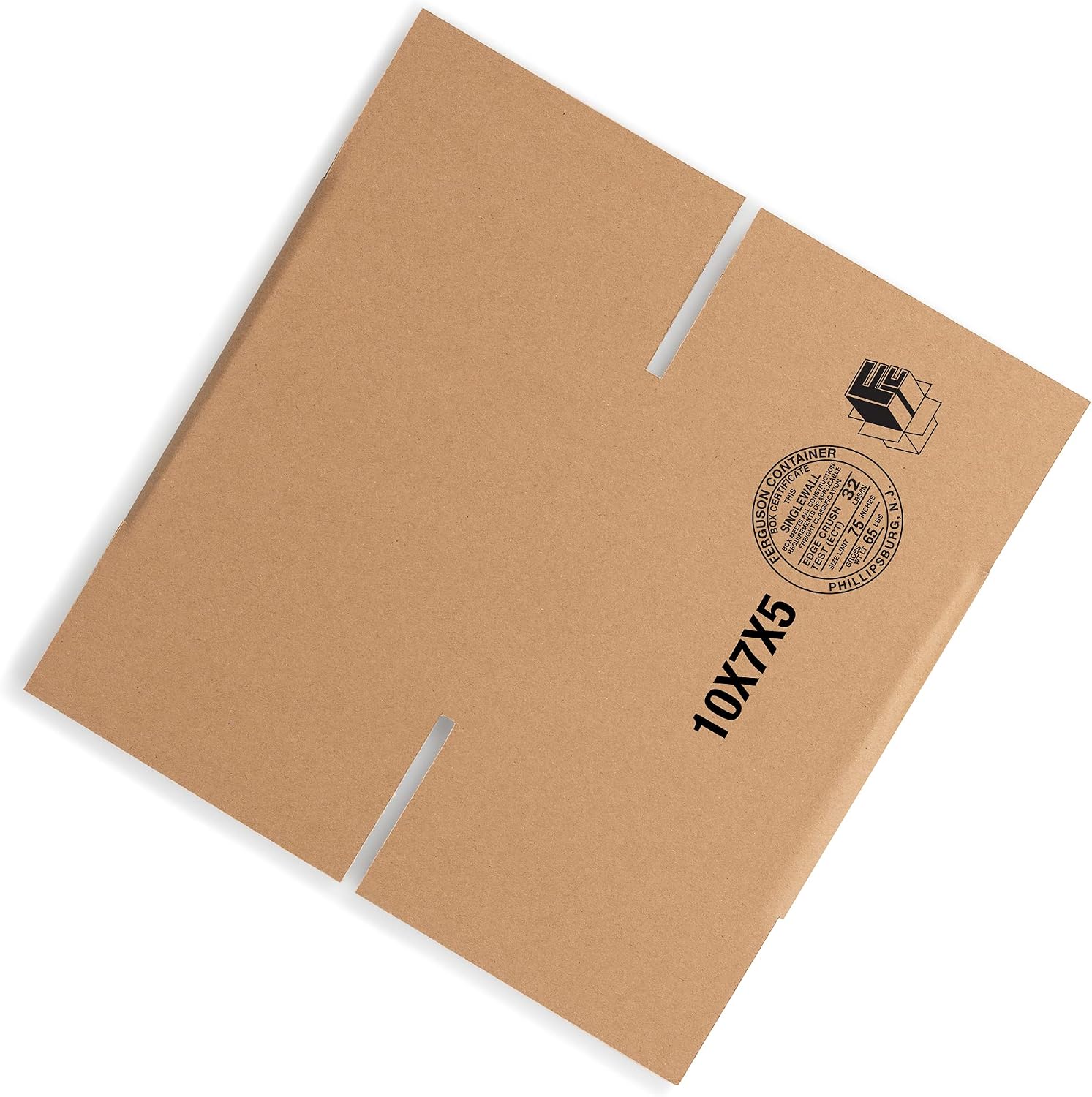 Katouigb Brown Cardboard Shipping Box, 10x7x1E+1 inches, 65 pounds, Pack of 1