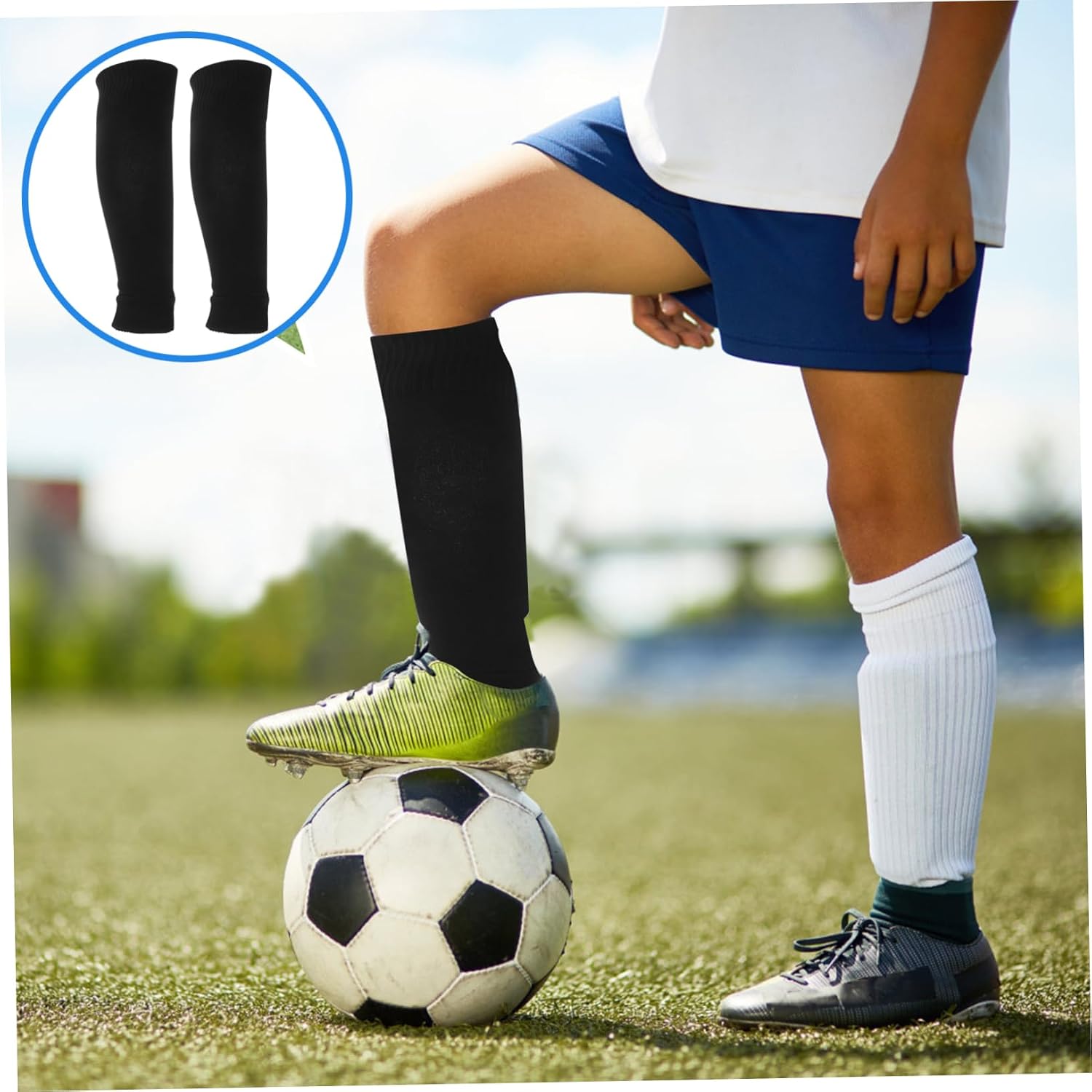BESPORTBLE Breathable Leg Sleeve Socks for Men Women Running Calf Sleeves Compression Support