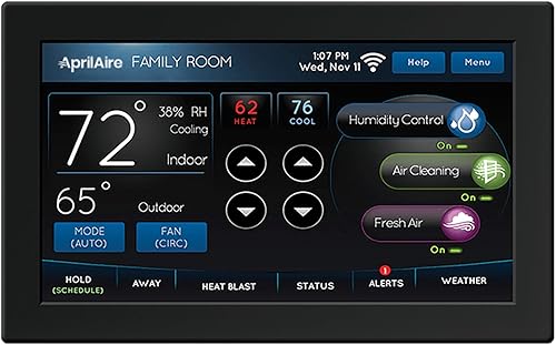 Miniatura 10 de Aprilaire - 8920W termostato con monitor de visualización táctil a color WiFi IAQ, funciona con Alexa