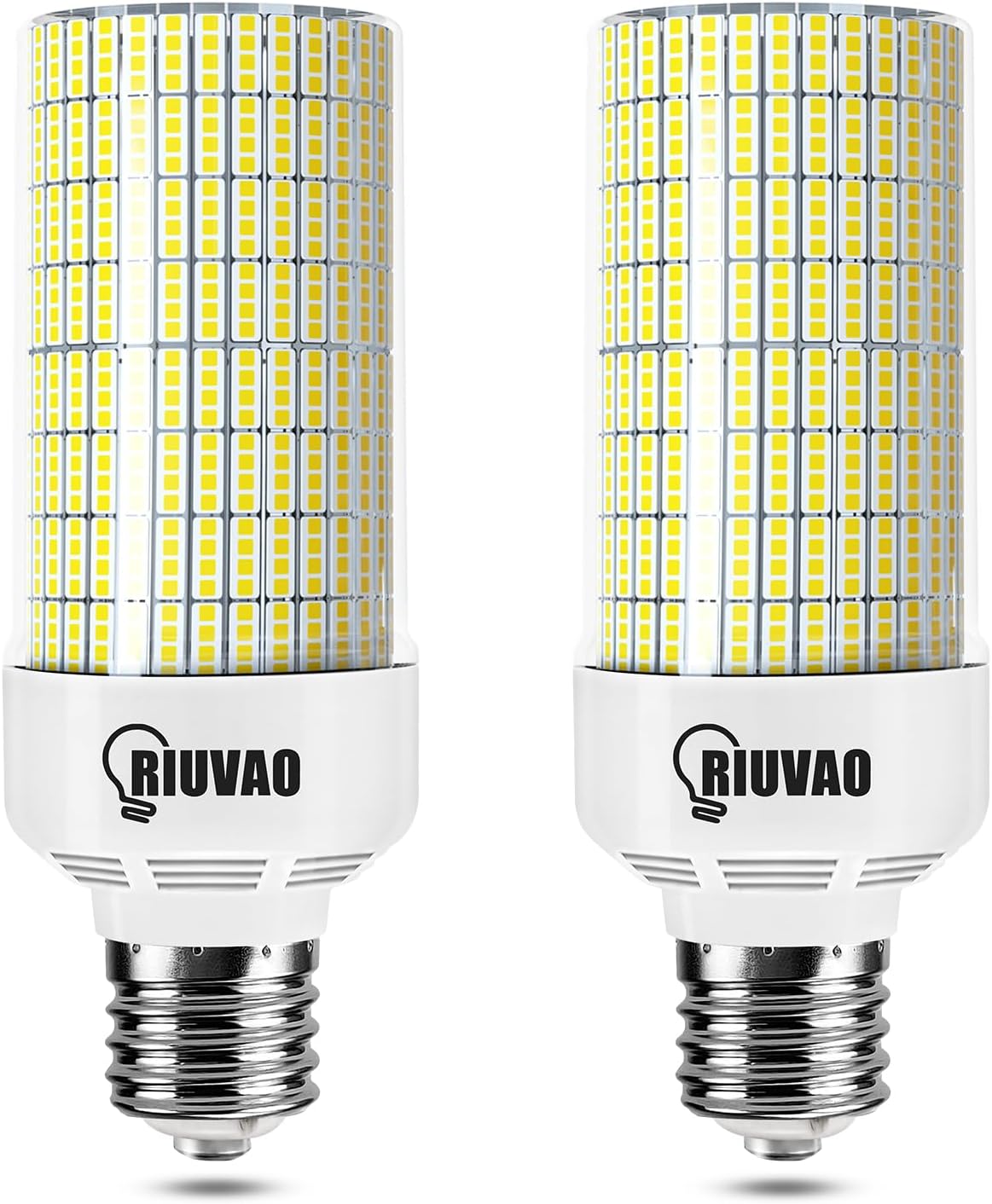120W LED Corn Light Bulb 5000K Daylight 18000 Lumens Super Bright with Fan Radiator 1200W Equivalent E39/E40 Base LED Corn Bulb Suitable for outdoor Factory Workshop Underground Garage and More 2 pack
