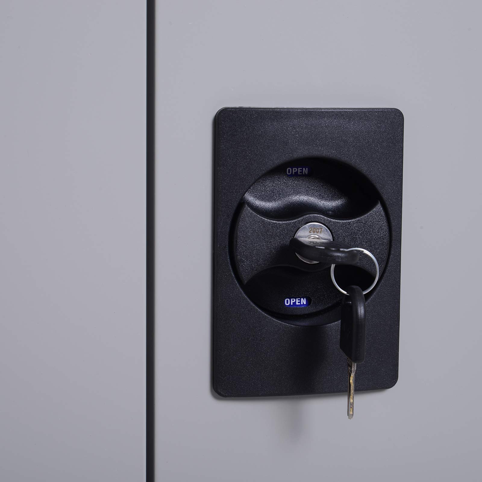 Vinsetto Armario Archivador Metálico con 2 Puertas y Cerradura, Archivador de Oficina con Estante Regulable, Armario Metálico para Estudio y Sala de Estar, 80x40x92,5 cm Gris