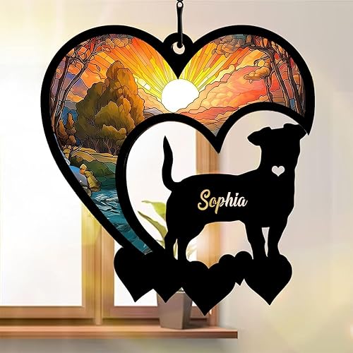 Miniatura 5 de NAZENTI Atrapasoles personalizado Dogo Argentino, atrapasoles personalizado Dogo Argentino para pérdida de mascotas, regalo de adorno conmemorativo