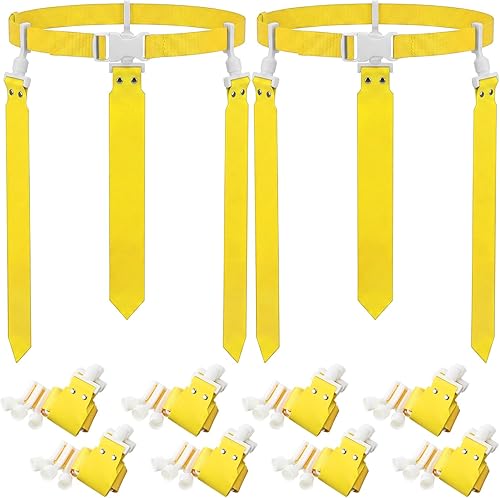 Miniatura 16 de Junkin 6/10 jugadores bandera fútbol conjuntos ajustables cinturones de fútbol y banderas para jóvenes, adolescentes, niños, adultos, jugadores