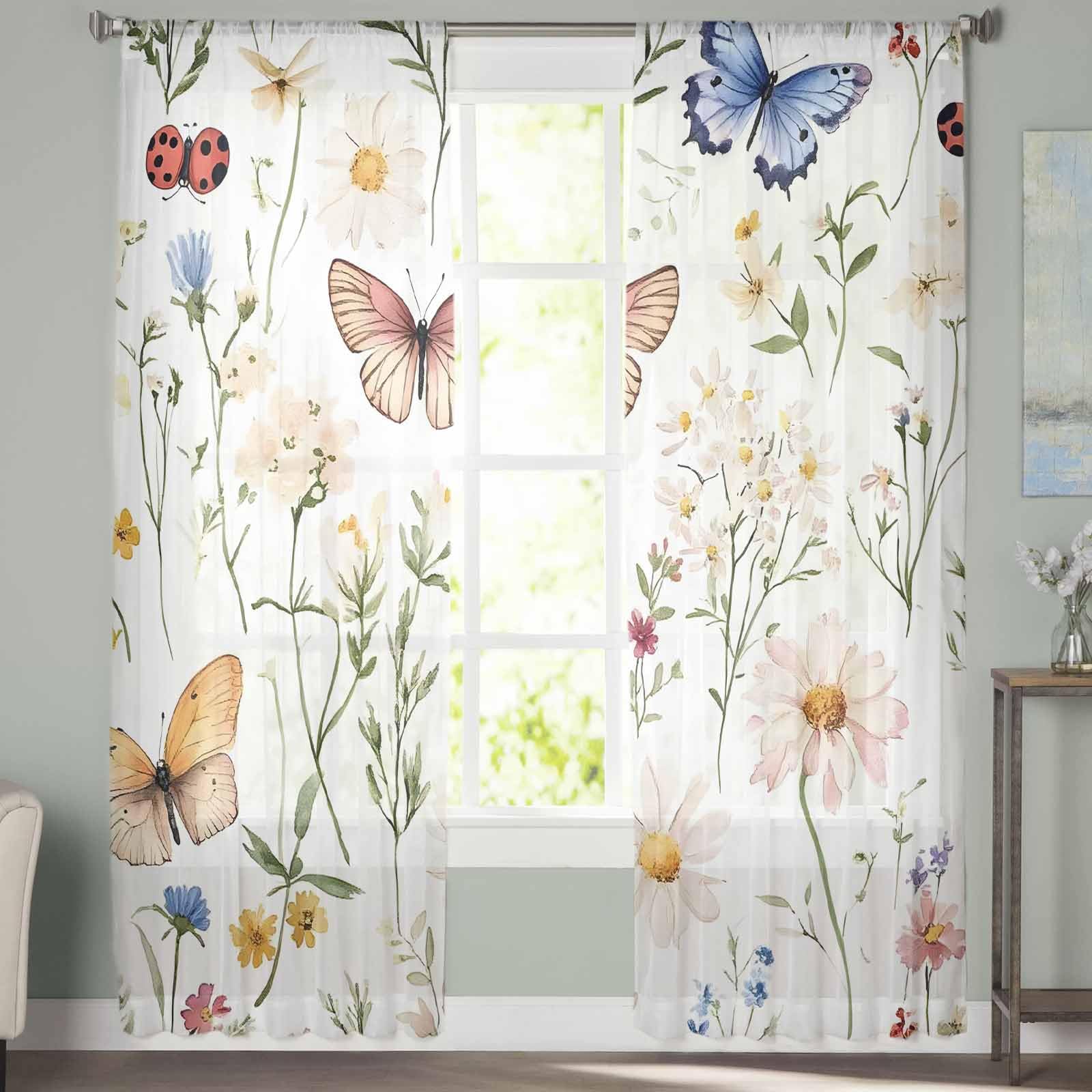 【ピ】marte Bi-Color Sheer Jacquard Amazon.com: Ayezobiq Sheer Curtains 63 Inch Long 2 Panels