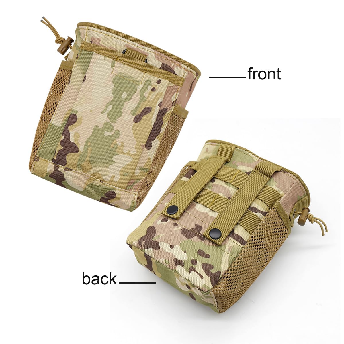 Borsa tattica MOLLE con coulisse per riporre telefoni cellulari, caricabatterie, cuffie, cambio, chiavi, ecc. - 2