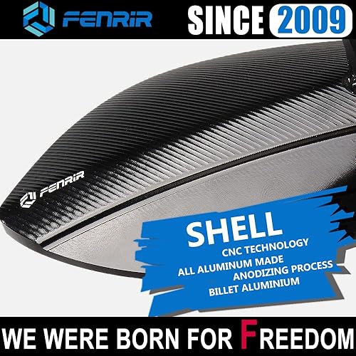 Miniatura 4 de FENRIR CNC aleación de aluminio negro espejo lateral espejo retrovisor universal antirreflejo vibración resistente para M10M8 aventura estándar