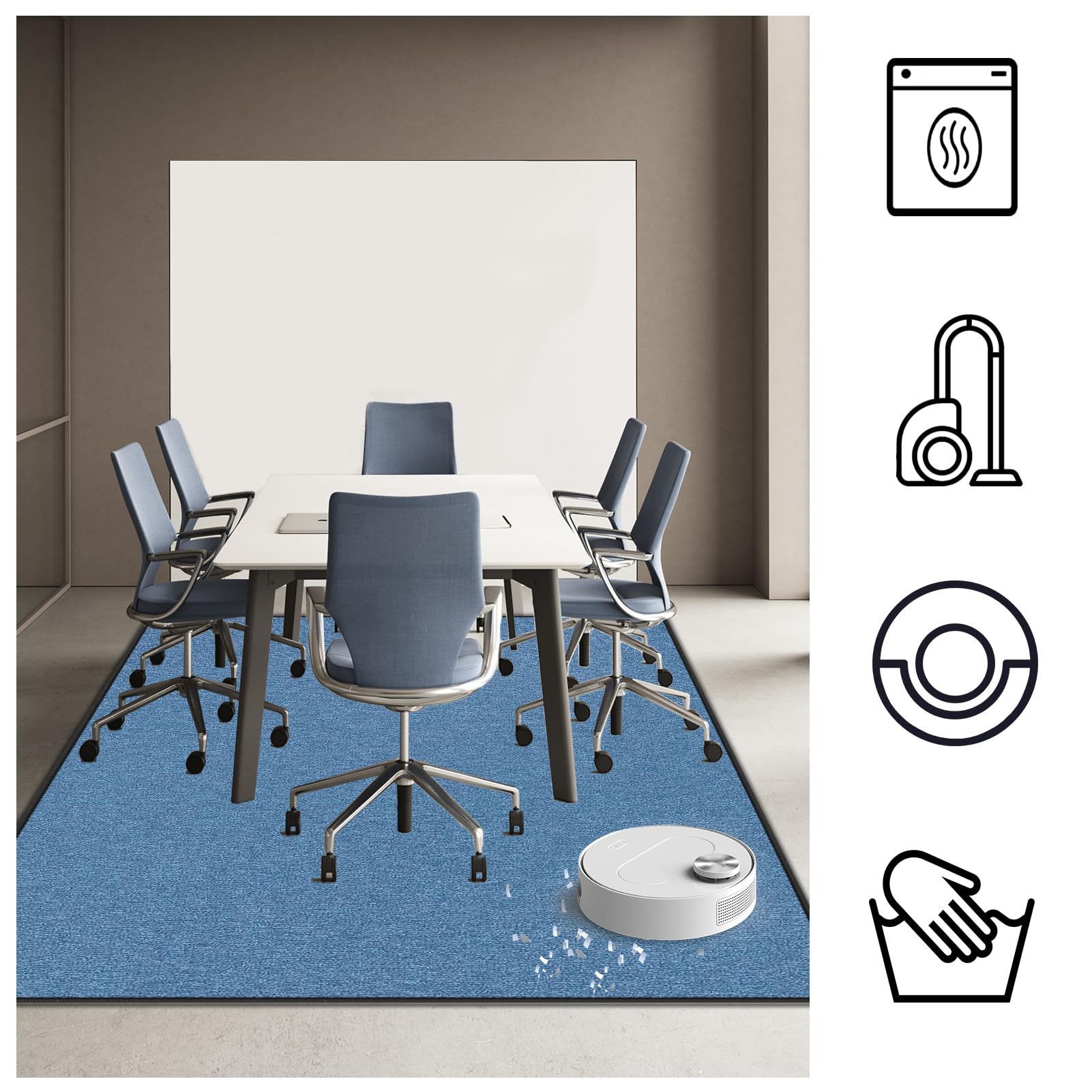 Tappeto Salvapavimento Antiscivolo Sedia Ufficio 100 x 140 cm | Tappetino Sedia Gaming Protettivo per Pavimenti Duri Tappeto per Sedia con Ruote