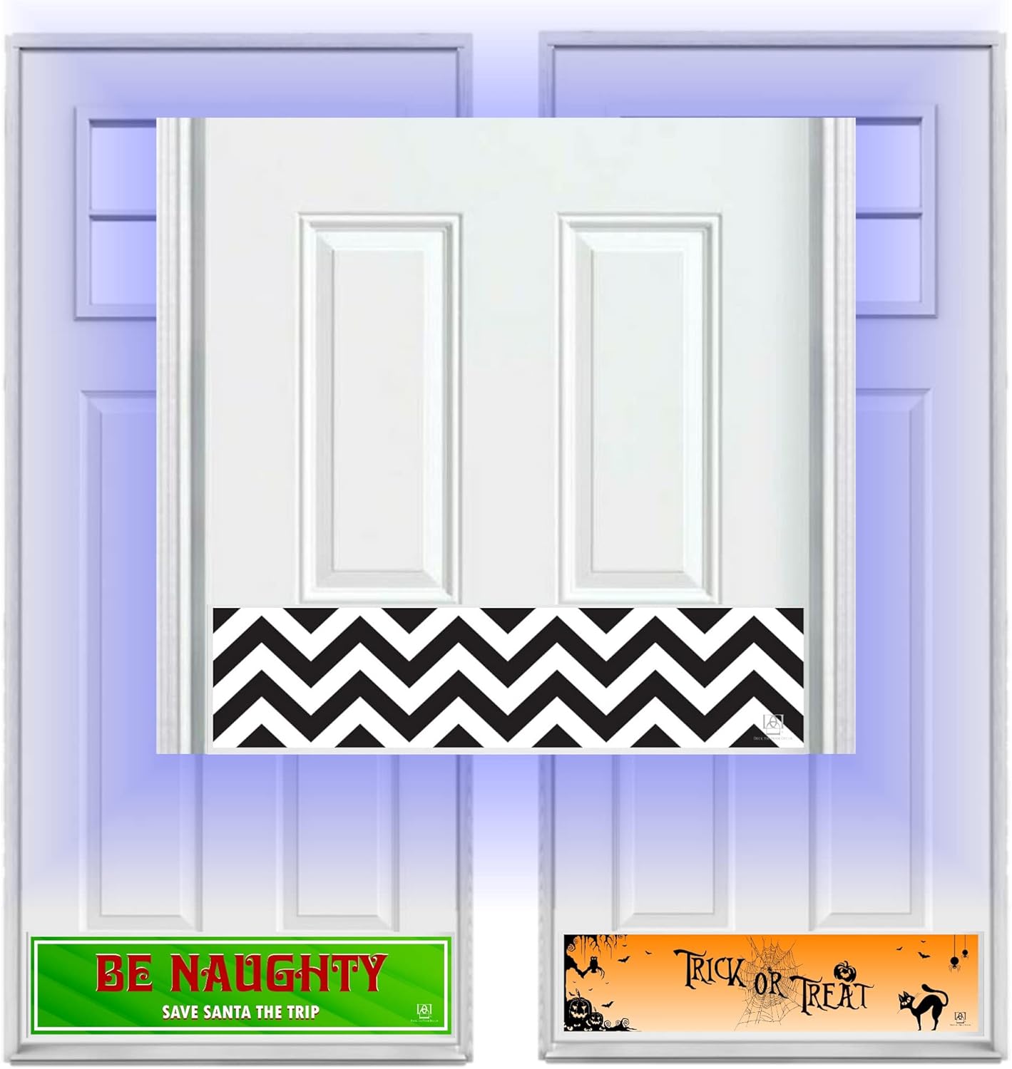 Decorative Magnetic Door Kick Plate Holiday Bundle - 8" x 34"