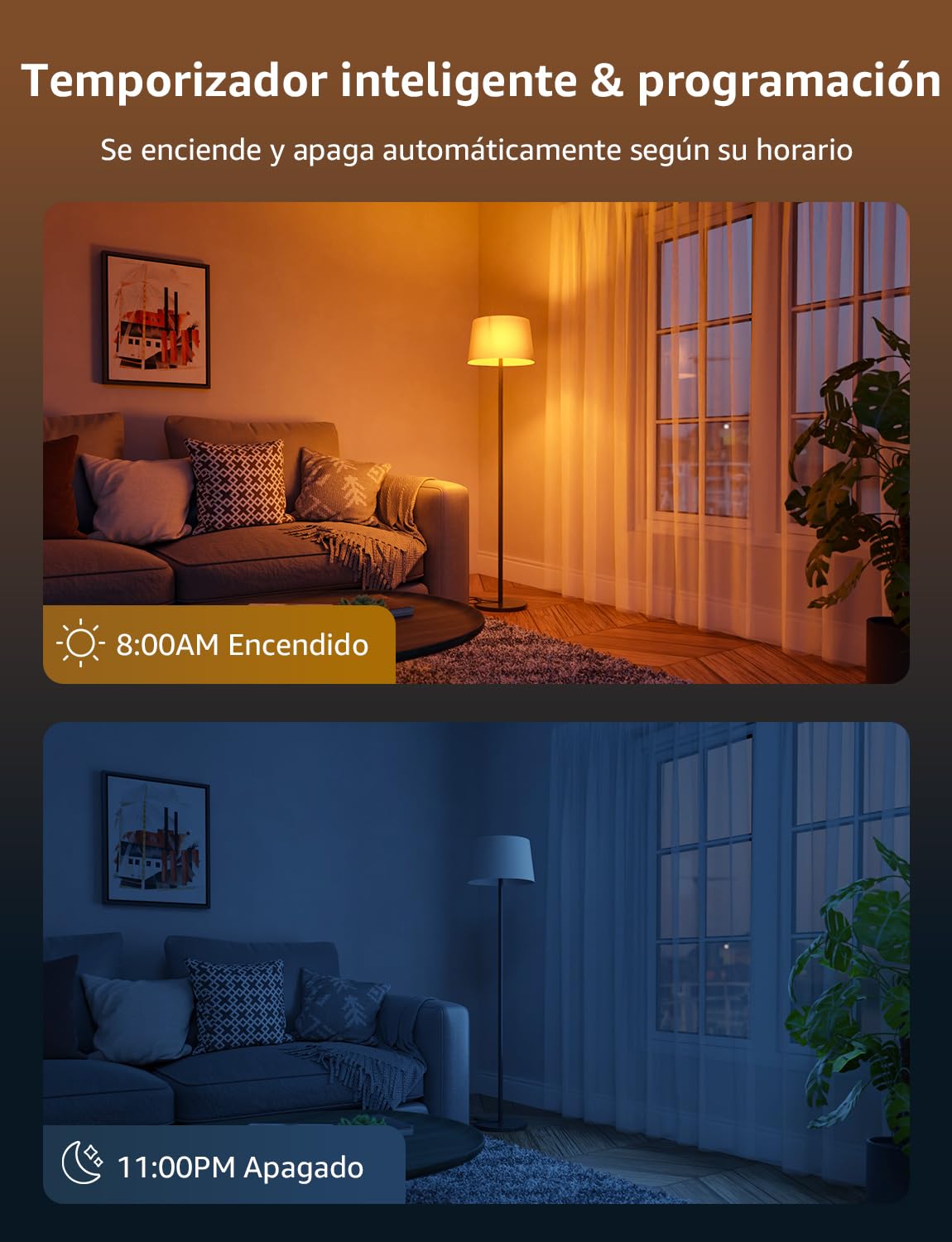 Lepro B3 AI Bombilla Inteligente Alexa, LED E27 12W RGB Regulable Bombillas, Wi-Fi Control de Voz y Sync de Música, Diseñador de Iluminación AI Personalizado, Funciona con Alexa, Google Home, 4Pcs