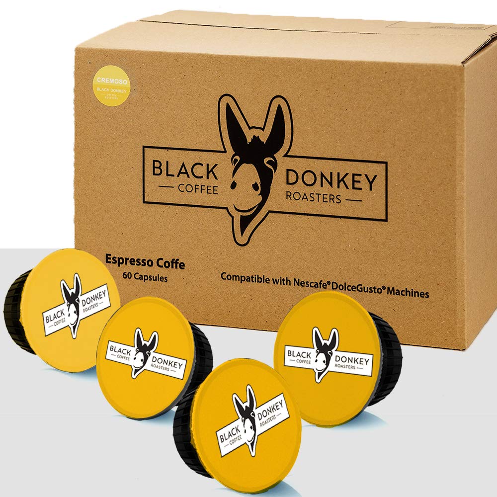 Black Donkey - 60 Pods Compatible with Dolce Gusto®* machines (CREMOSO, 60 Capsules, 60 Servings)