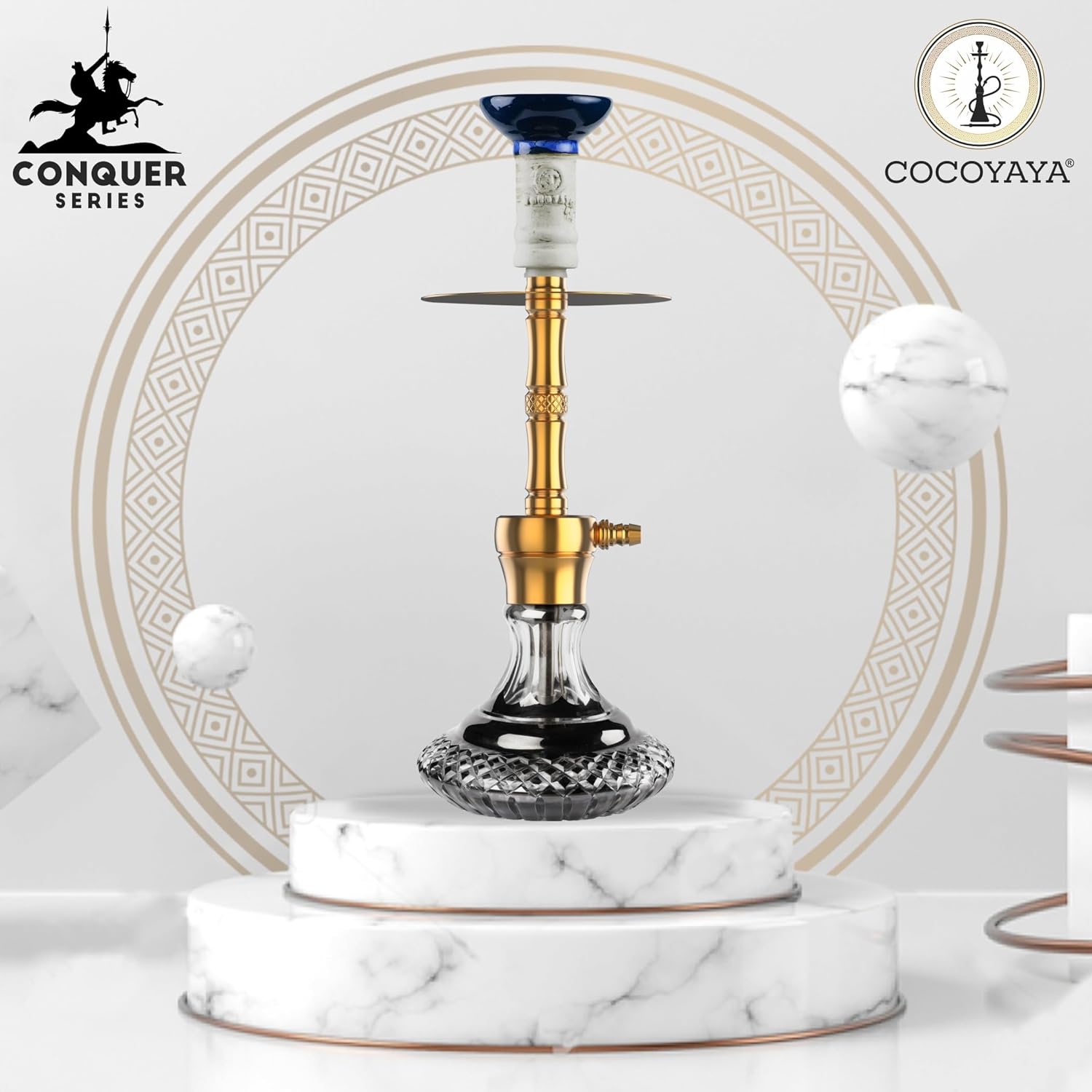 COCOYAYA Conquer Series Toro Hookah Golden