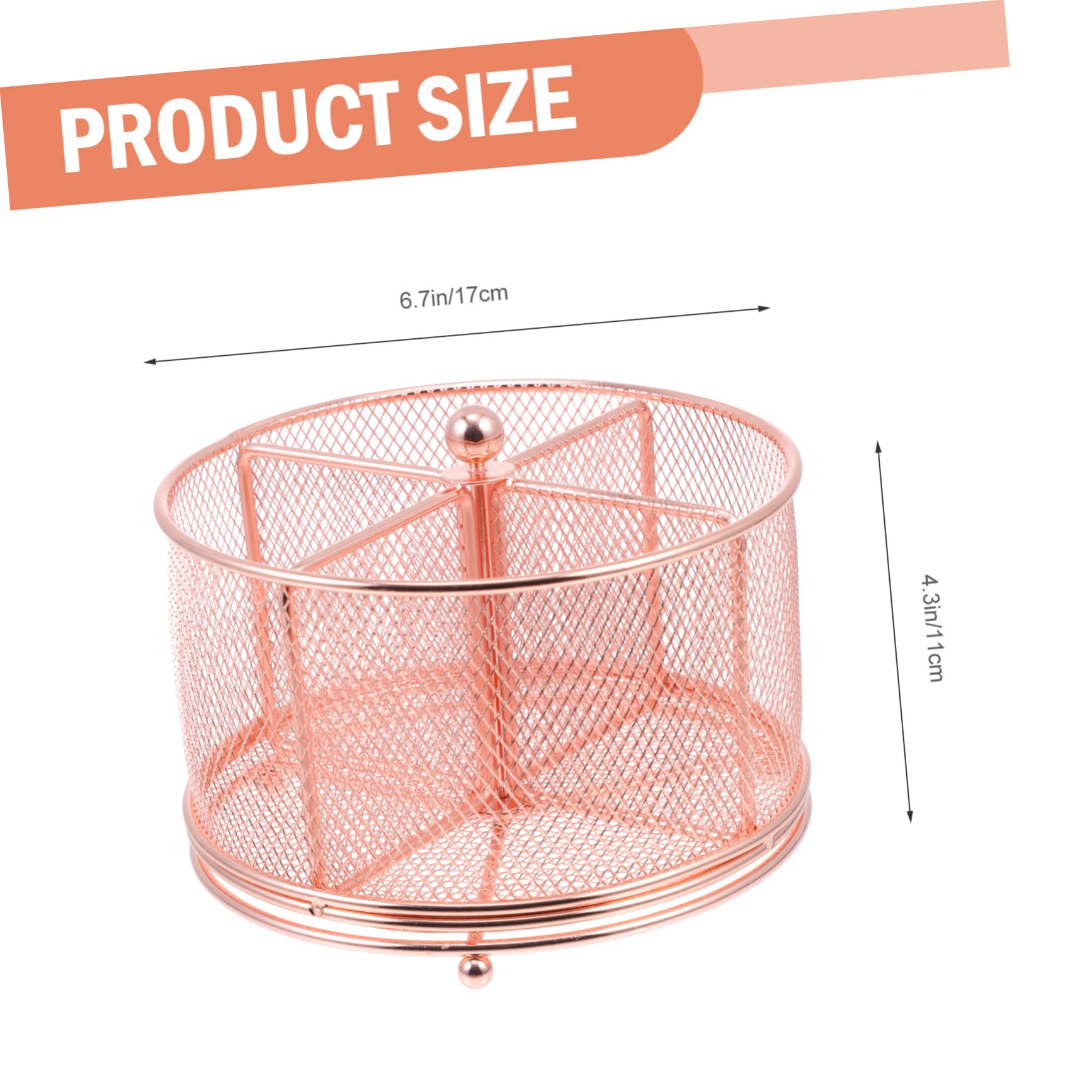 Caja Giratoria Para Papelería Portalápices De Hierro Resistente Organizador De Escritorio