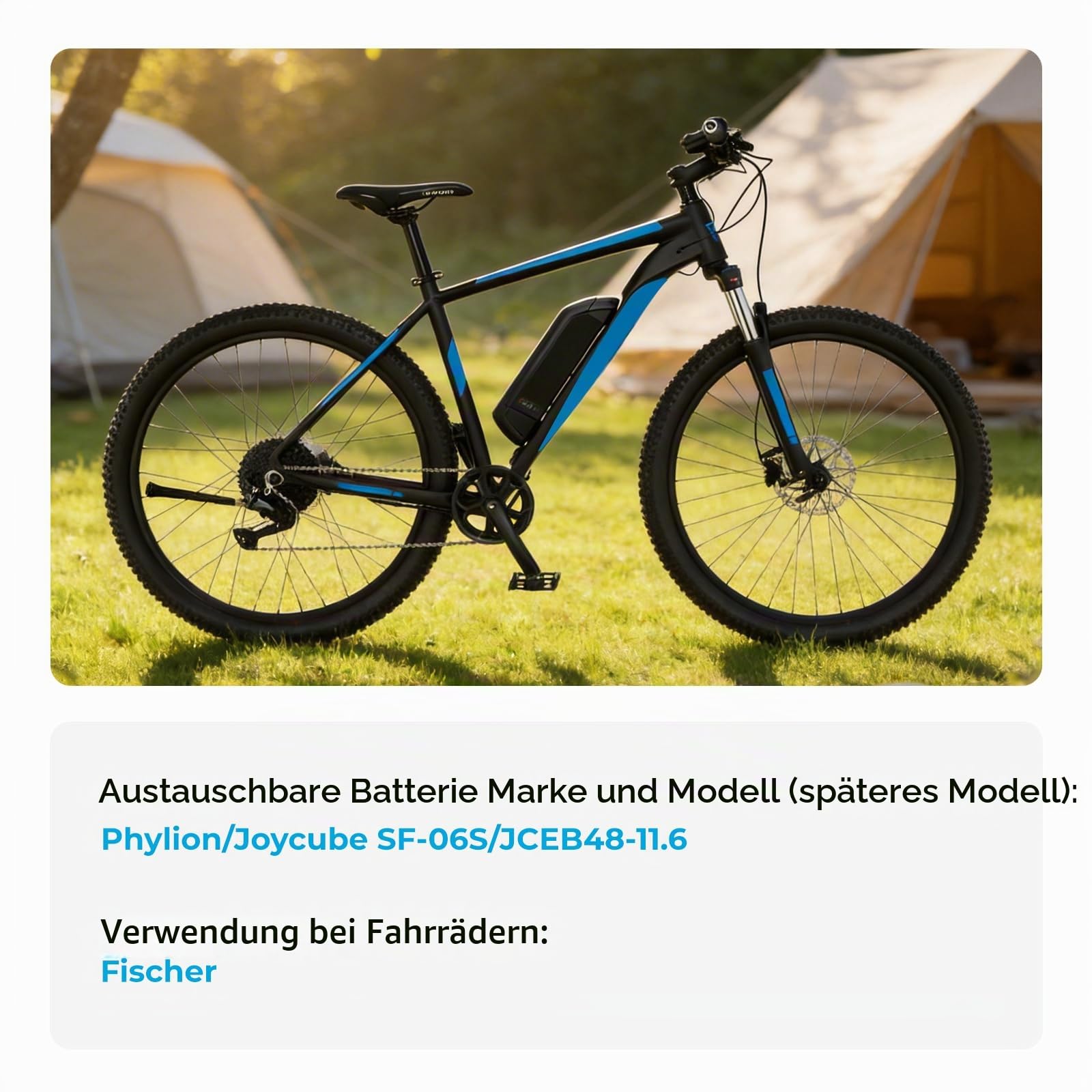 48V 11.6Ah (558Wh) E-Bike Akku mit 20A BMS Kompatibel mit Joycube SF-06S