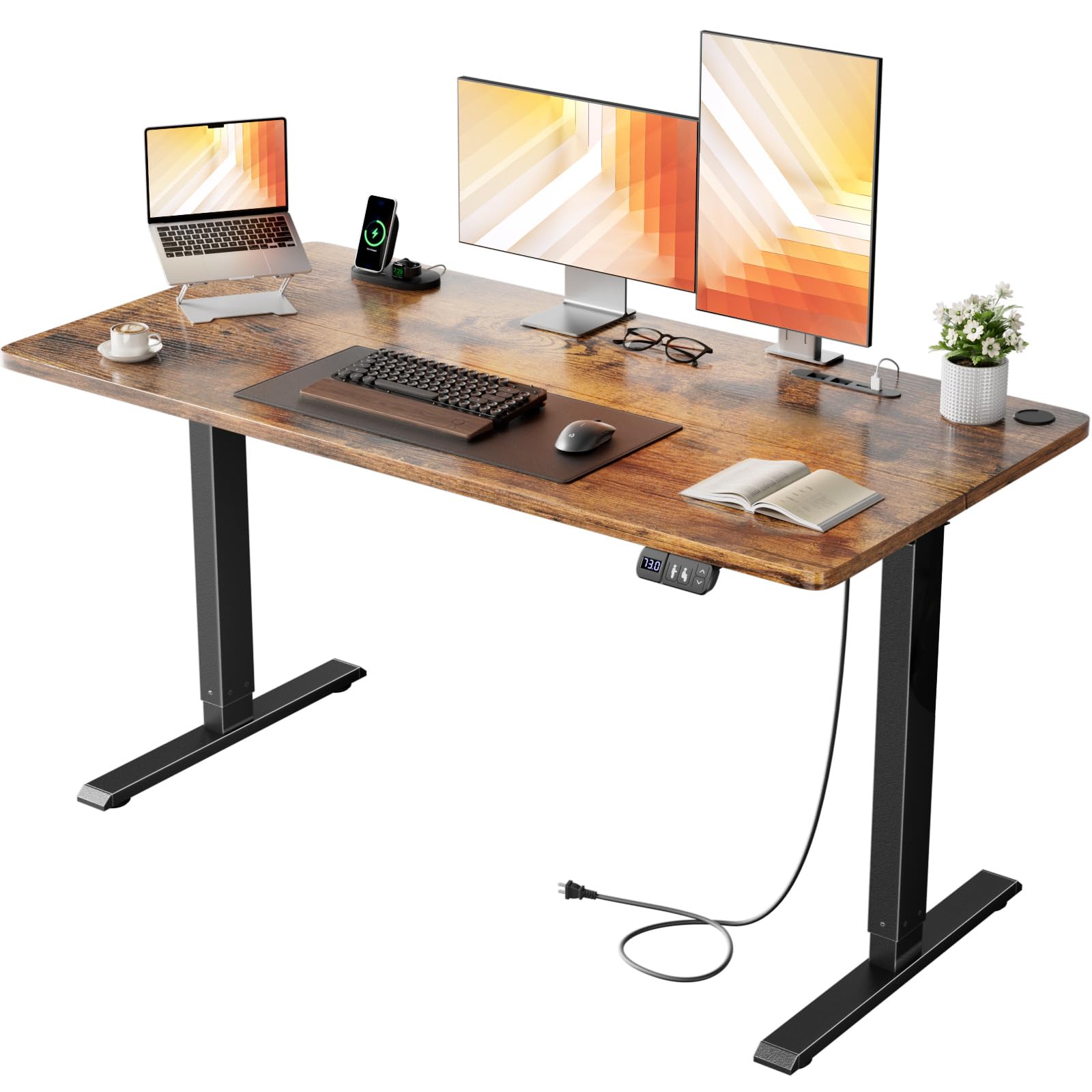 Amazon | HLDIRECT 電動昇降デスク 幅100cm スタンディングデスク