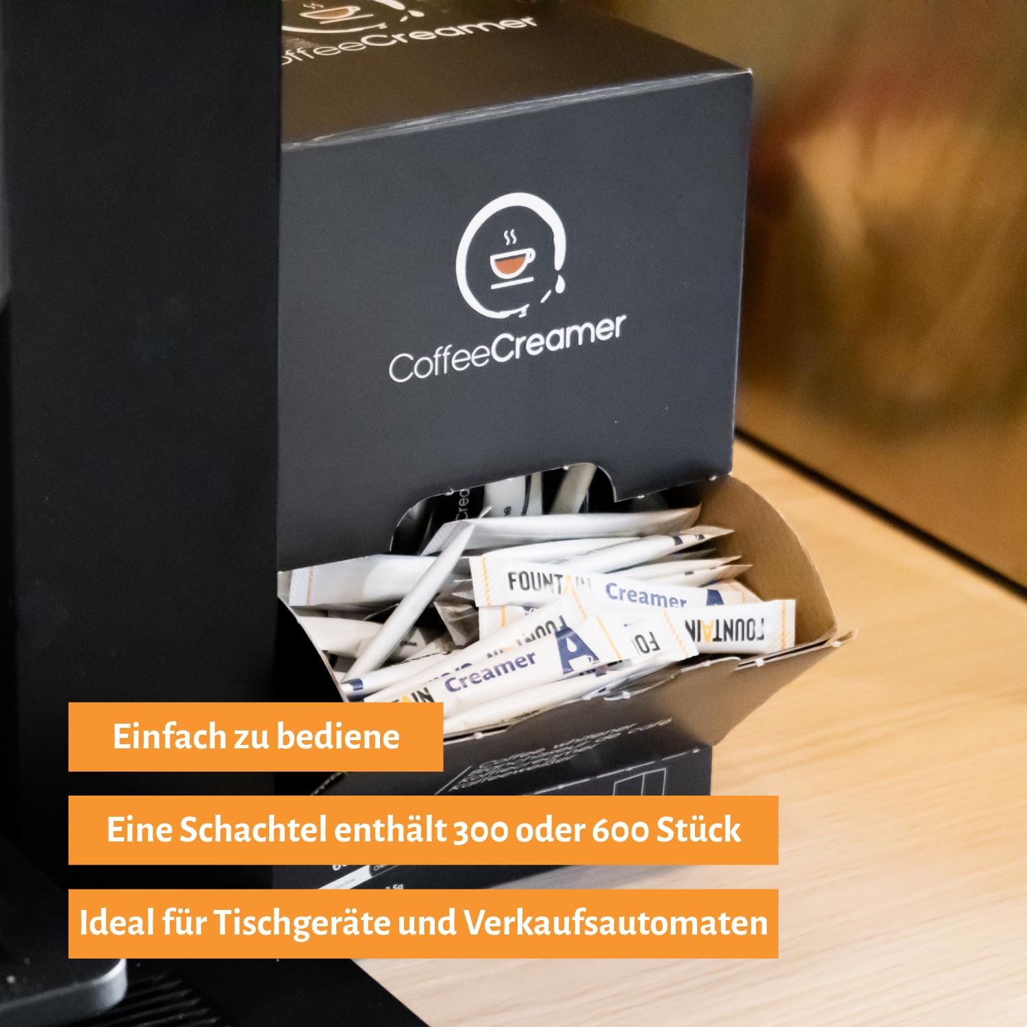 Fountain Portionsbeutel mit Milchpulver 2,5 g Spenderbox 300 Beutel