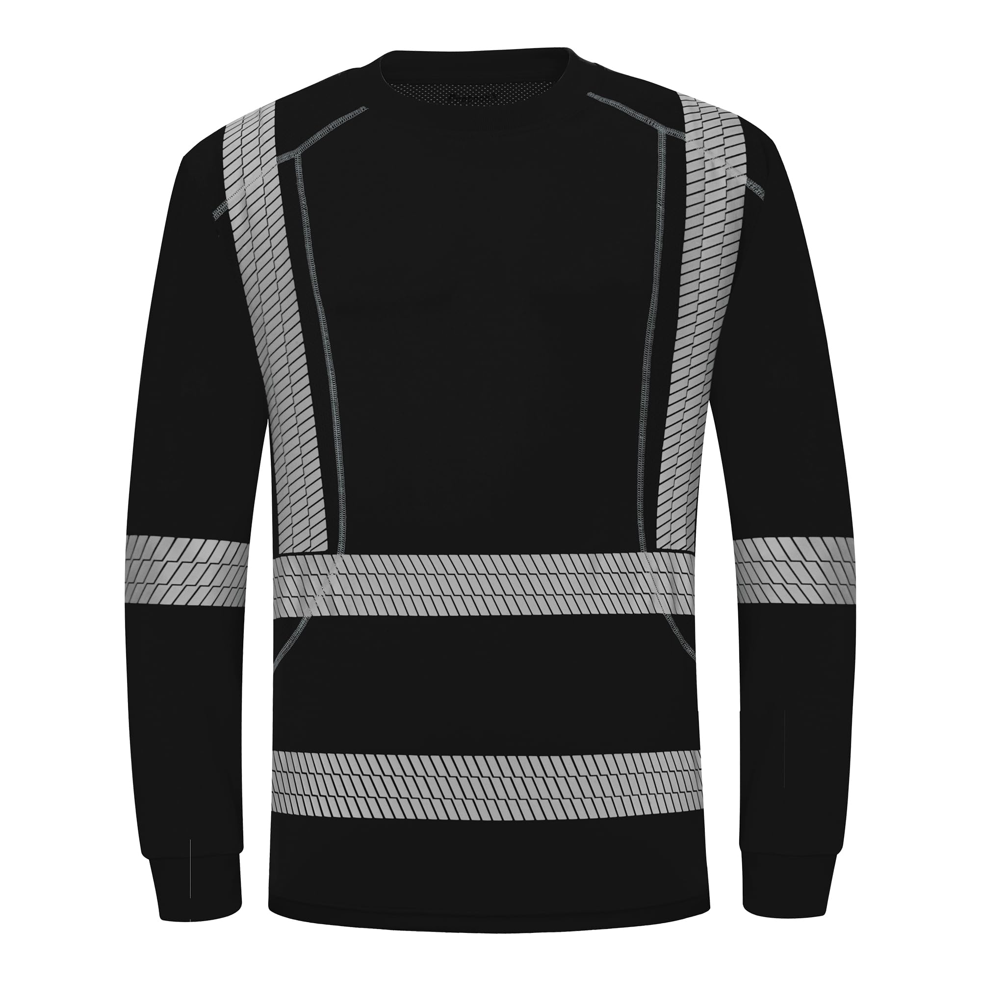 ProtectX High Visibility Long Sleeve Shirts Reflective Hi Vis Safety Shirt for Men Women Class 2-3 Construction Shirt 1 Pack