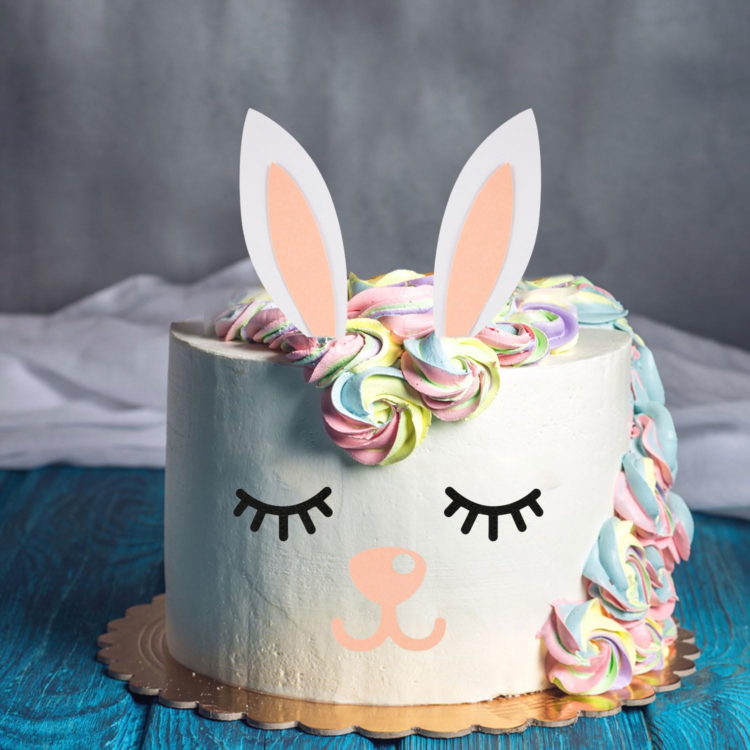 Amacoam – 10 Figurines Lapin De Pâques En Résine – Déco Gâteau Anniversaire Et Pâques – Toppers De Gâteau – Cadeau Enfant