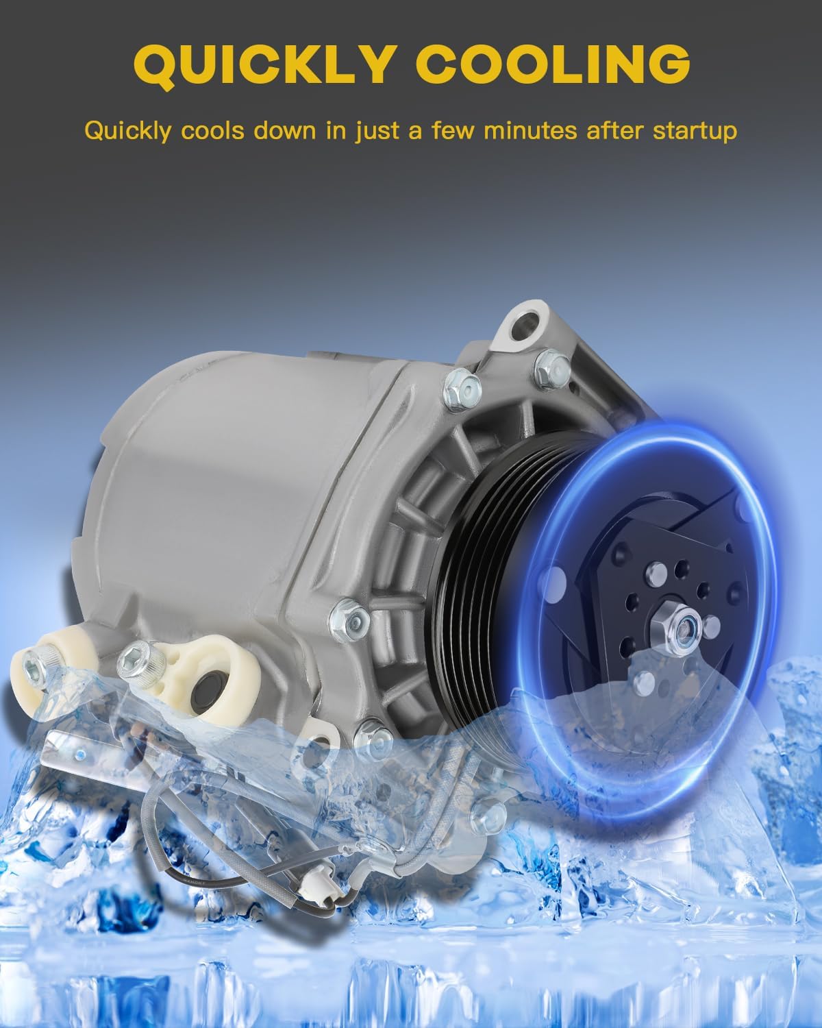 INEEDUP AC Compressor and A/C Clutch for 2008 M-itsubishi Outlander 2.4L 2009 2010 M-itsubishi Lancer 2.4L