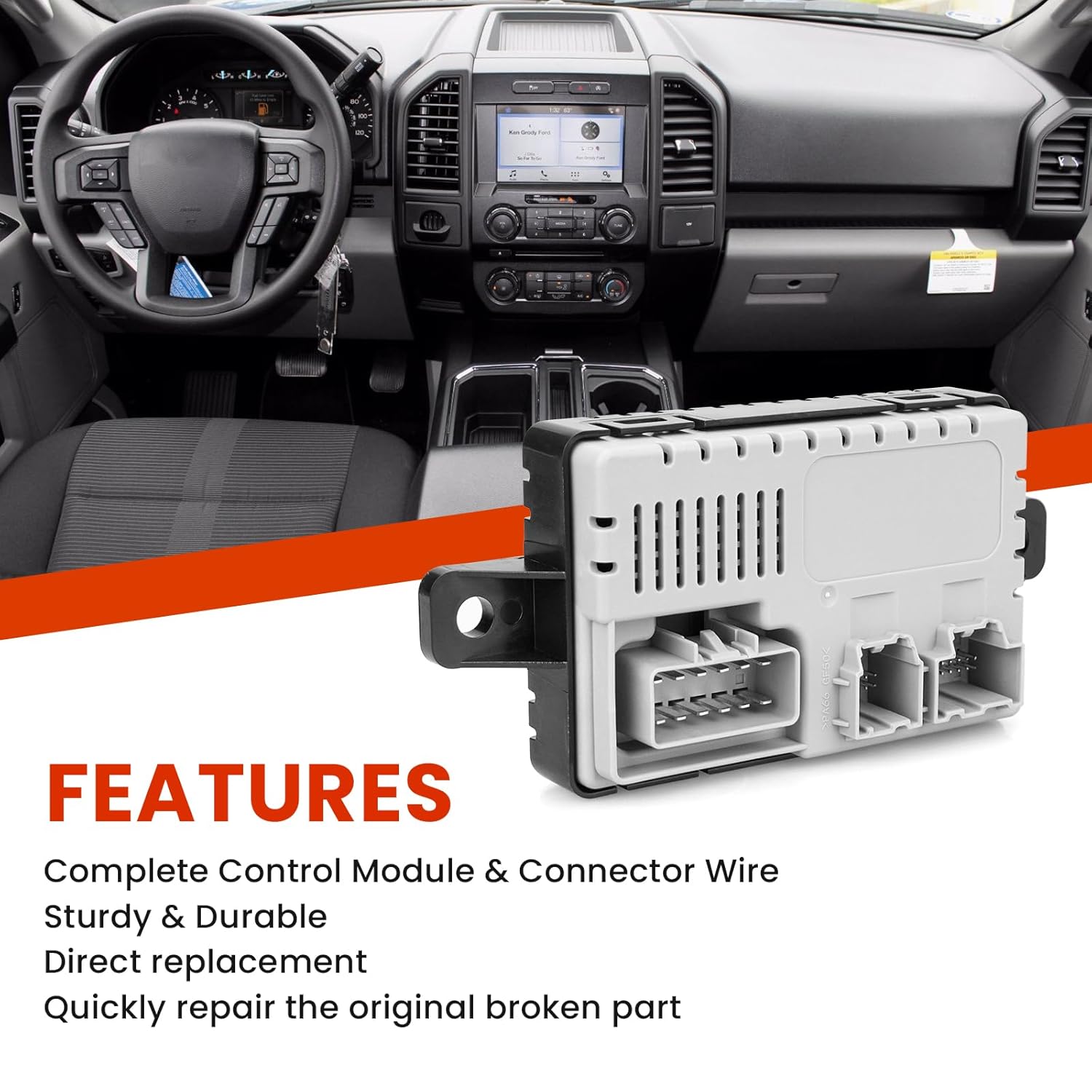 YCLL 601-704 Seat Heater Control Module Fits for Ford F250 F350 F450 Super Duty Edge Explorer Flex Fusion Taurus 2011-2019 for Lincoln MKS MKT MKZ 2013-20196,BU5Z-14C724-A, 9U5Z-14C724-B