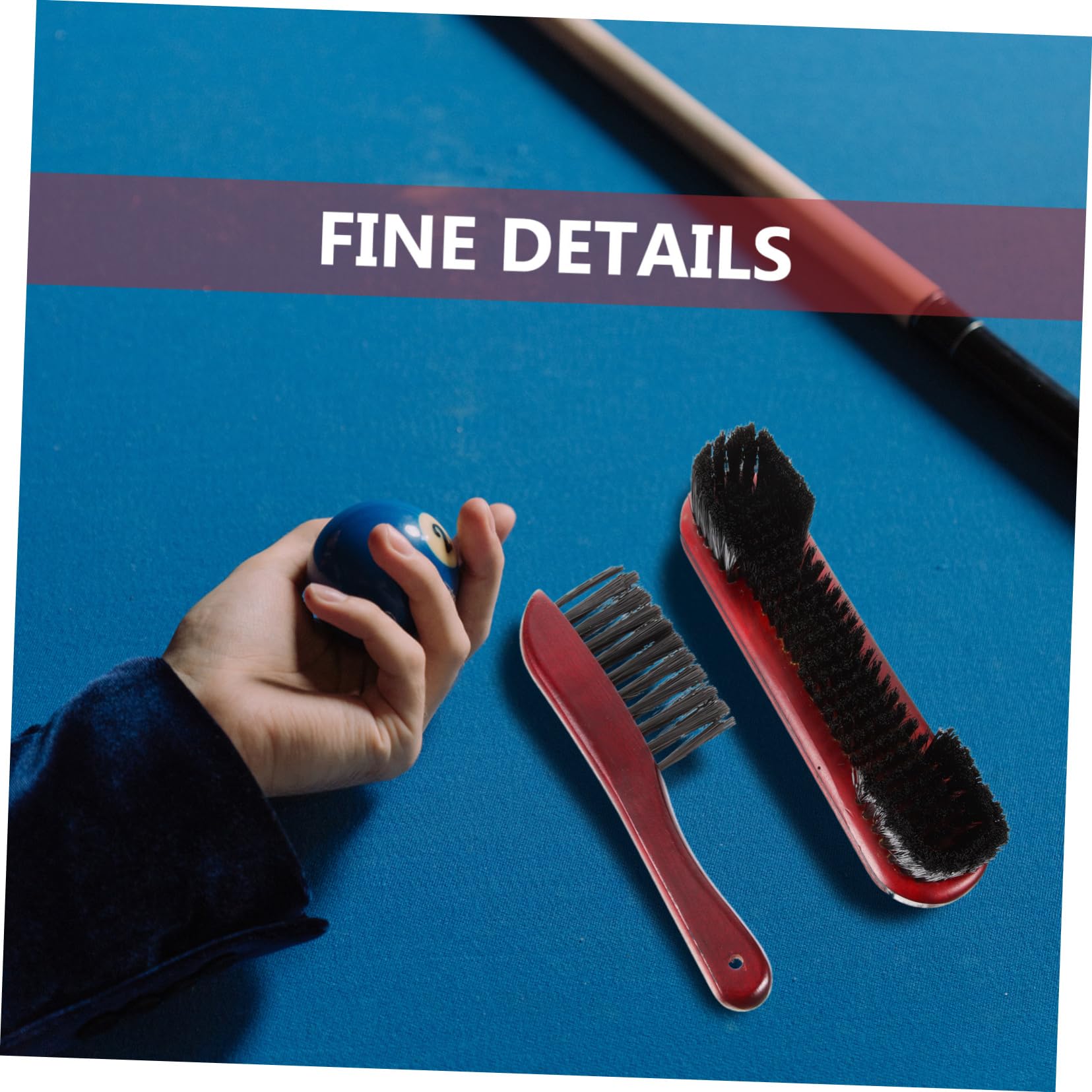 Toyvian 6piezas Cepillos De Limpieza para Mesa De Billar Portátil para Mantener La Mesa De Billiard Impecable Cepillos De Doble Longitud para Accesibilidad Completa