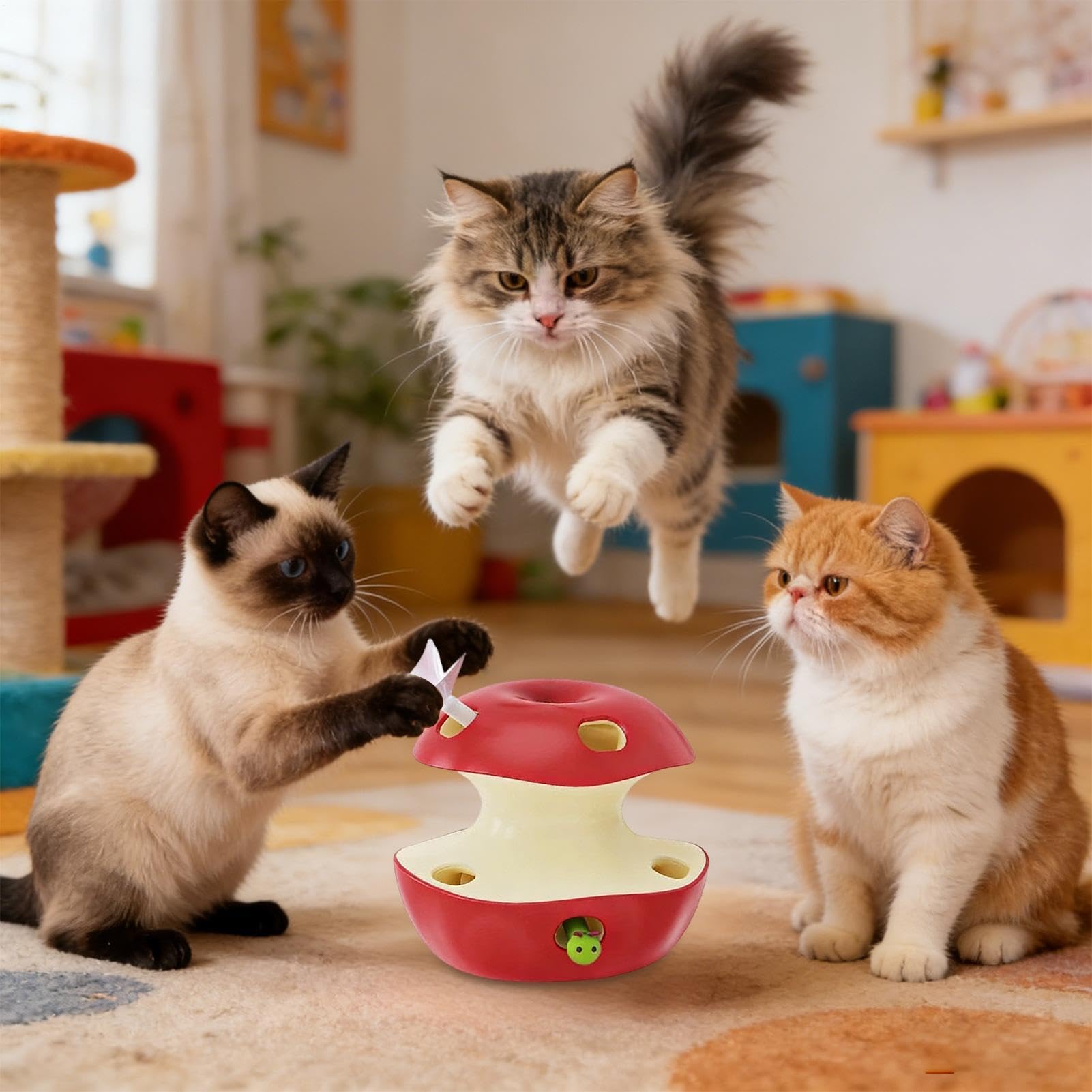 Juguetes para Gatos Juguete Eléctrico Puzzle | Juego Eléctrico Para Mascotas Para Ejercicio Estimulación Mental Entretenimiento y del Estrés