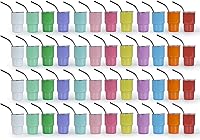 Vista 12 de AGH vaso de chupito de 3 oz, mini vaso con popote y tapa, color rosa, de acero inoxidable, vasos de sublimación con aislamiento al vacío de doble