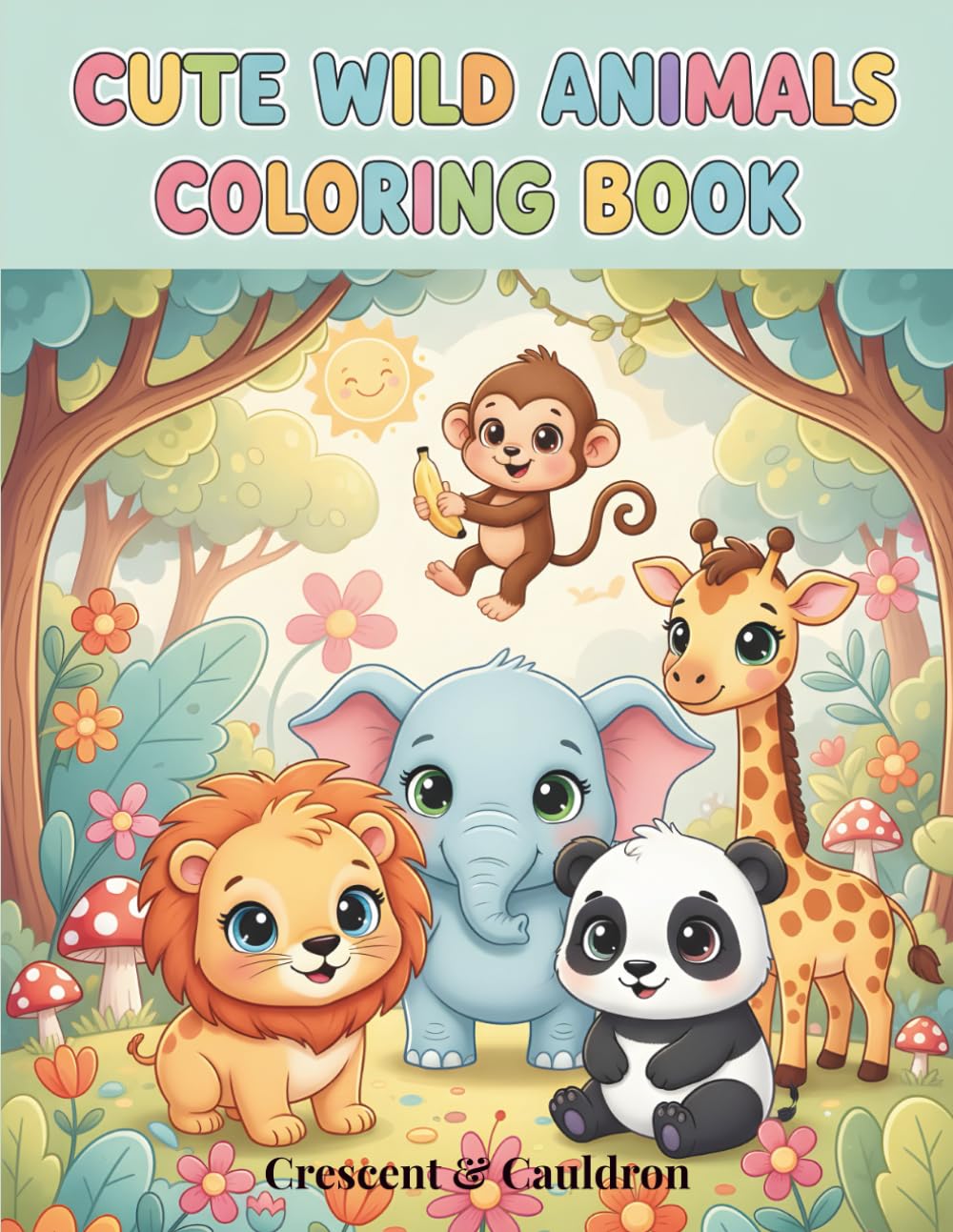 Cute Wild Animals Coloring Book
