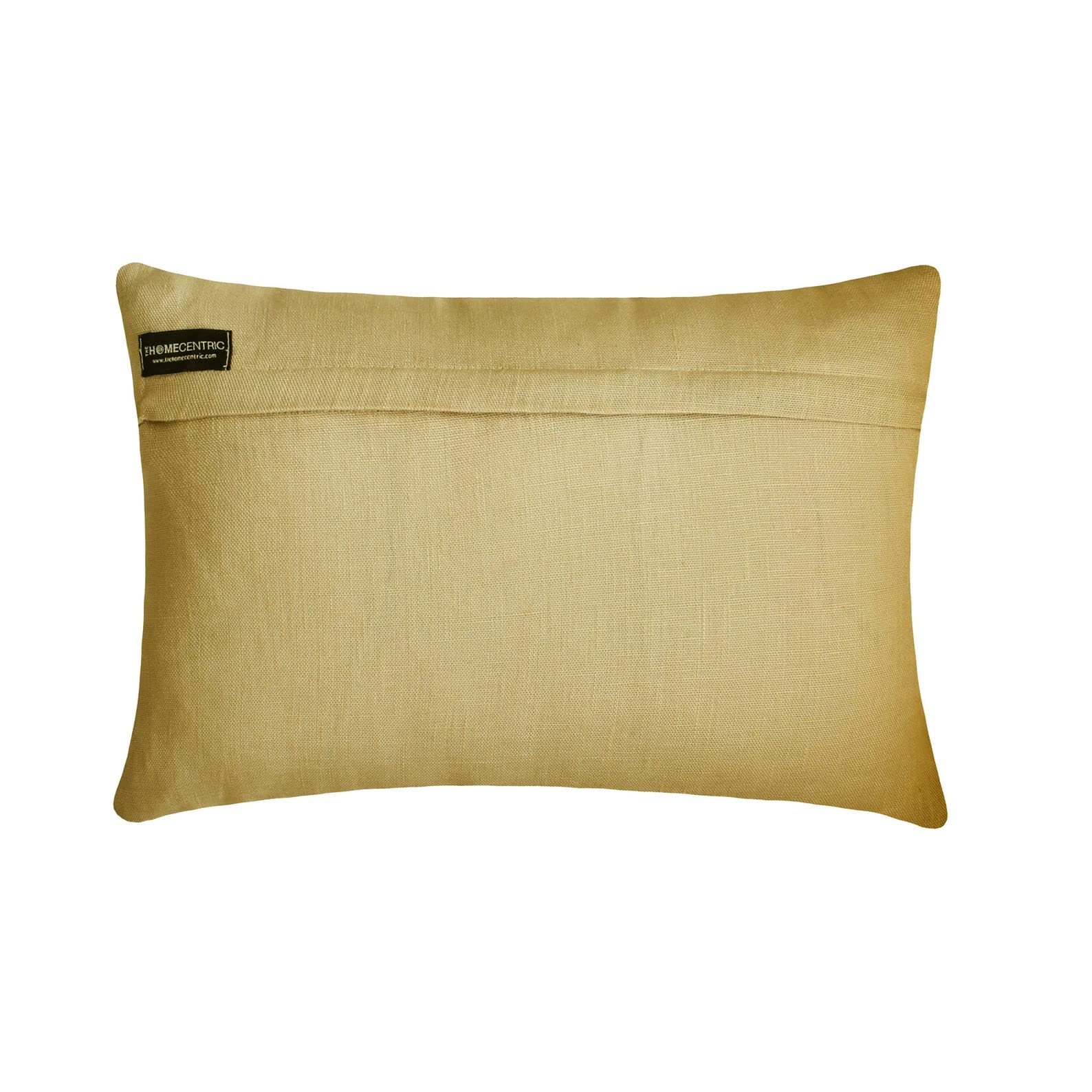 The HomeCentric Fodera Cuscino Lombare Velluto Grigio E Oro – 30x35 Cm Con Ricamo Zardozi E Perline
