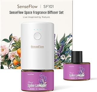 Diffuseur Huiles Essentielles Parfum Maison SF101, Ultrasonique sans Eau, 100 % Végétal, Aromathérapie 120 Jours, pour la Maison, Hôtel, Studio, Jusqu’à 100 ㎡ - Lavande Aspic