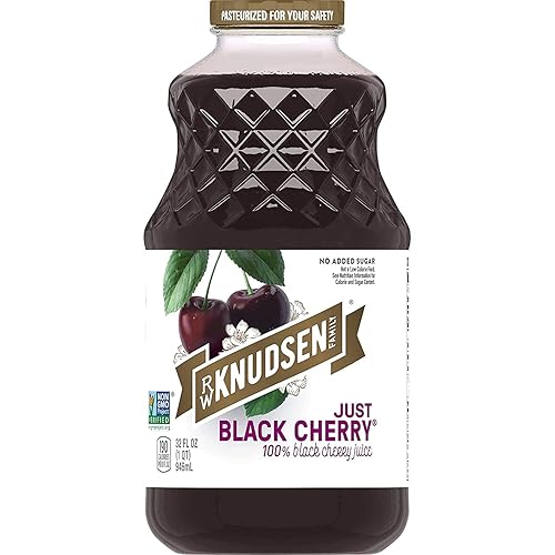 R.W. Knudsen Just Black Cherry Juice, 32 onzas (el embalaje puede variar) (2 botellas)