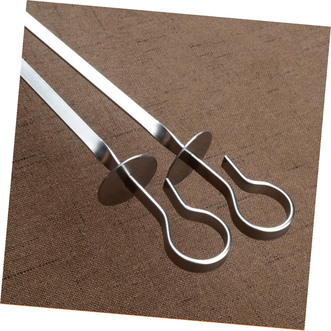 Tofficu Set 20 Pezzi Spiedini Barbecue in Acciaio Inossidabile Punte Piatte Rinforzate, Facili da Pulire, per Grigliare Carne e Verdure All'aperto