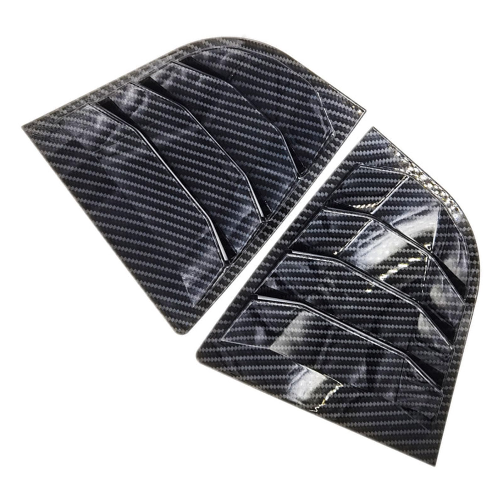 2 sztuki do KIA K3 2013-2018 Tylne okiennice samochodowe żaluzje boczne osłony, osłony, wykończenia, akcesoria zewnętrzne ABS, B Carbon Fiber Look