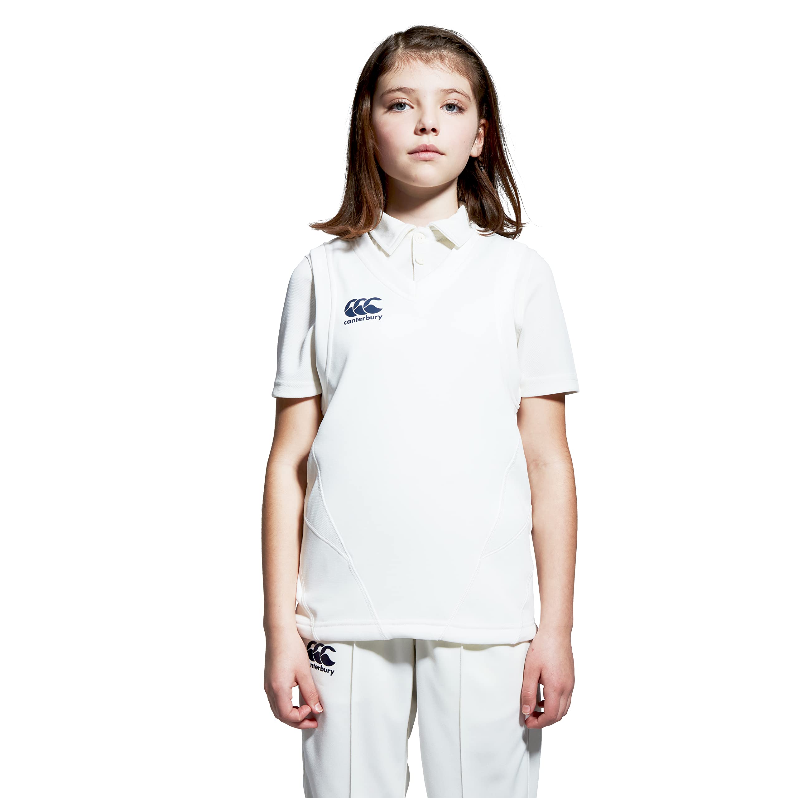 Canterbury Jungen Sleeveless Overshirt | Sweater Vest | Cricket Whites Sweatshirt