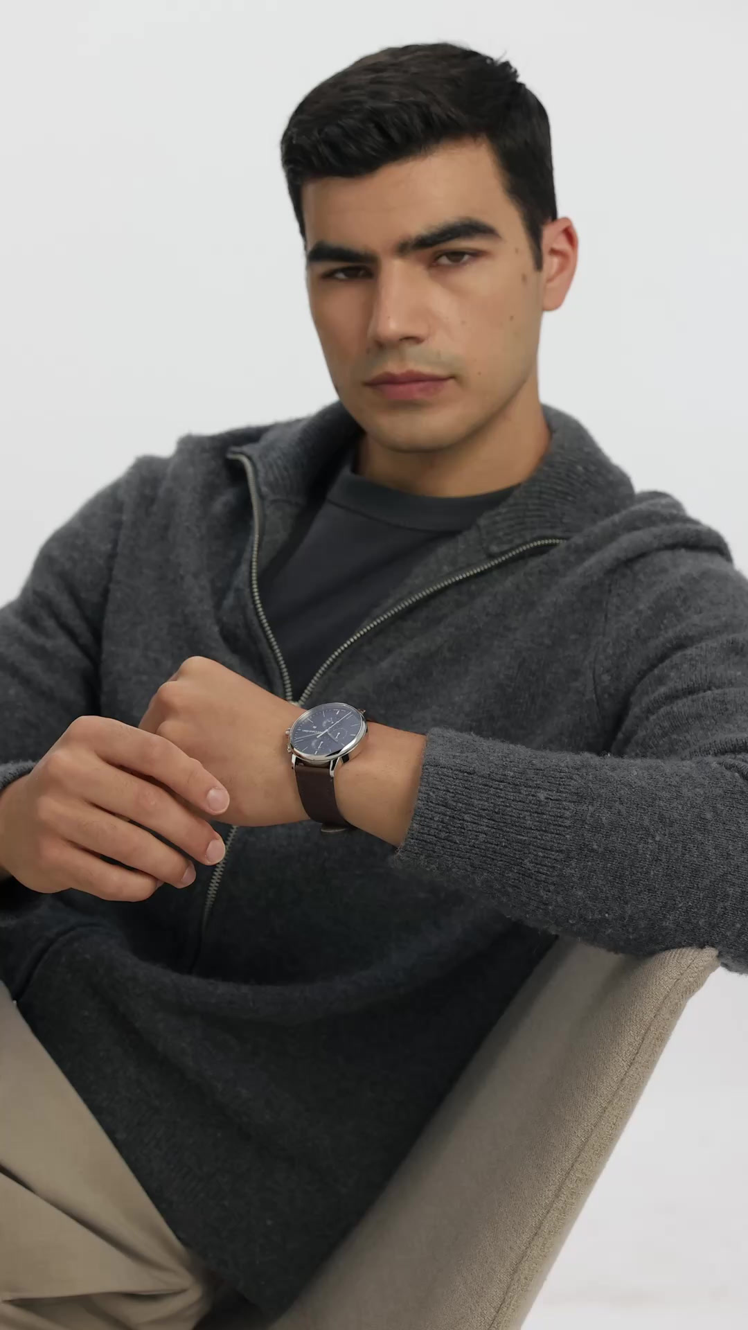 【CK】 Buy Calvin Klein Swiss Chrono Swiss Qtz Chrono Blue Round Dial