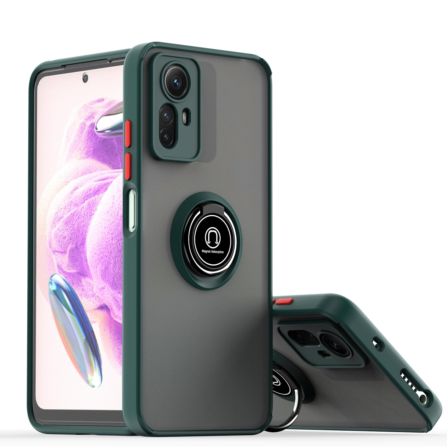 HAOYE Cover per Xiaomi Redmi Note 12 PRO+ Plus 5G, 360°Girevole