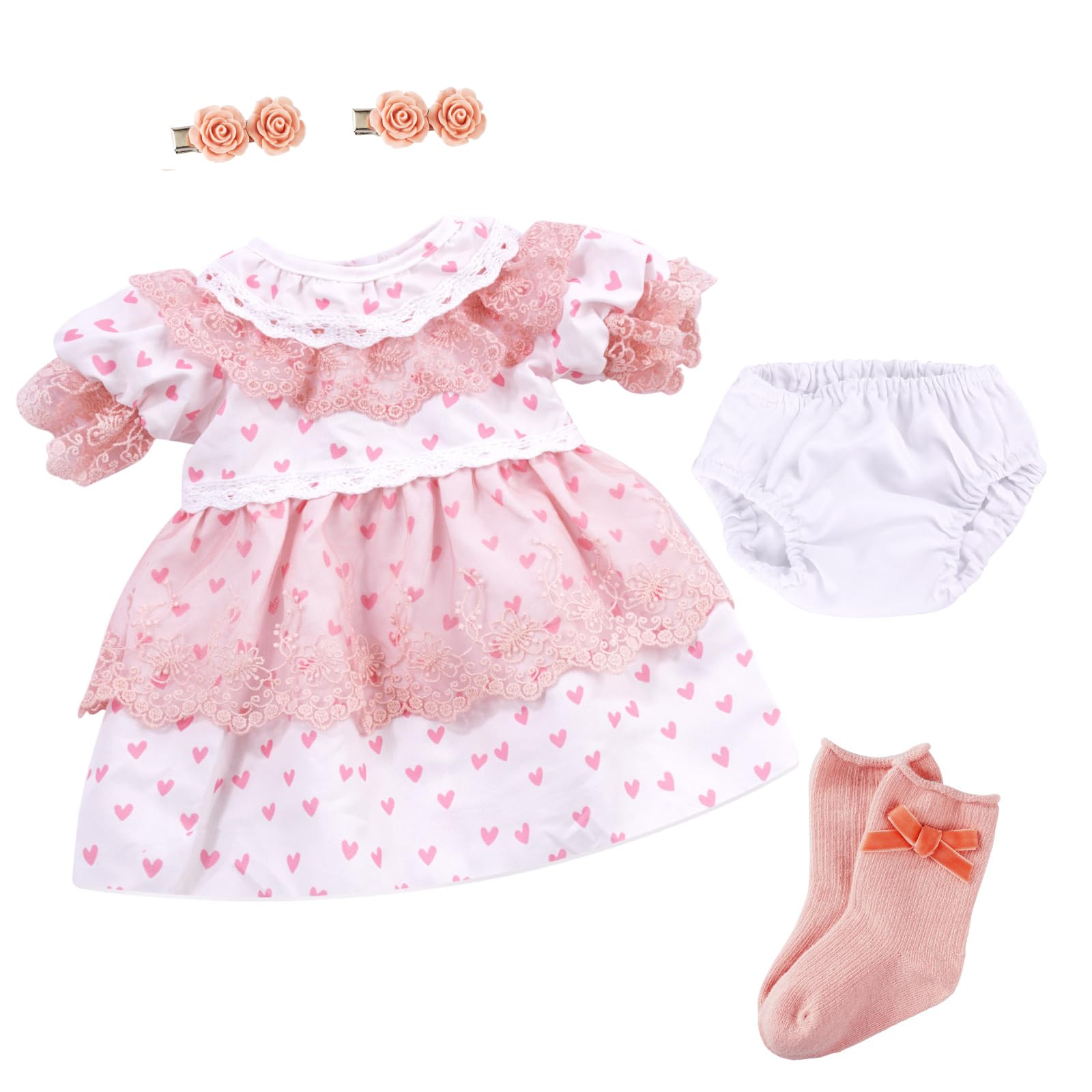 Amazon.com: BABESIDE 5 Pcs Reborn Baby Doll Clothes Set for 17-22
