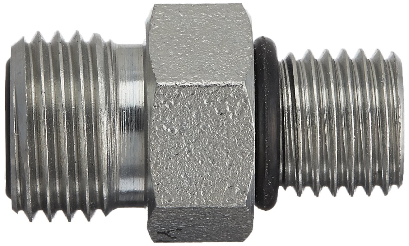 Brennan Industries FS6400-04-04-O Steel Straight O-Ring Face Seal Fitting, 9/16