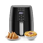 Milton Rapid Digital Air Fryer 4.2L | 1450W | 360° High Speed Air Circulation | Up to 90% Less Oil Usage | 8 Preset Menus | Touch Control Panel & Digital Display | Auto Shut-Off | 1 Year Warranty