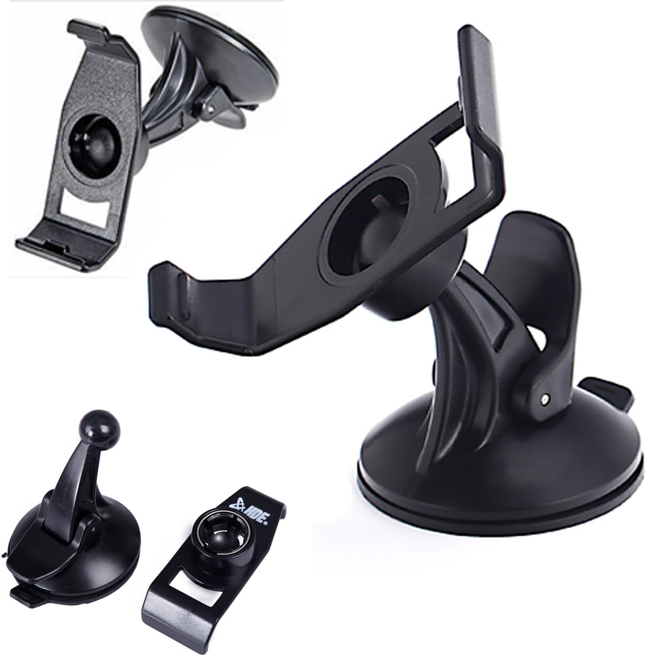 HDE Garmin Nuvi 200 Series GPS Windshield Ball & Socket Suction Cup Mount & Bracket Unit Holster Bundle