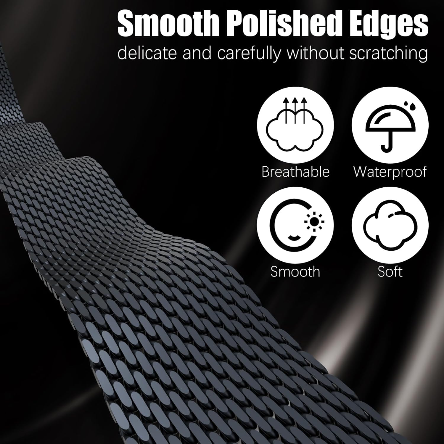 Magnetic Mesh Milanese Loop Compatible with Apple Watch Band 49mm 46mm 45mm 44mm 42mm 41mm 40mm 38mm Men Women, Stainless Steel Metal Strap for iWatch Ultra 3/2/1 Series 11 10 9 8 7 6 5 4 SE - Image 3