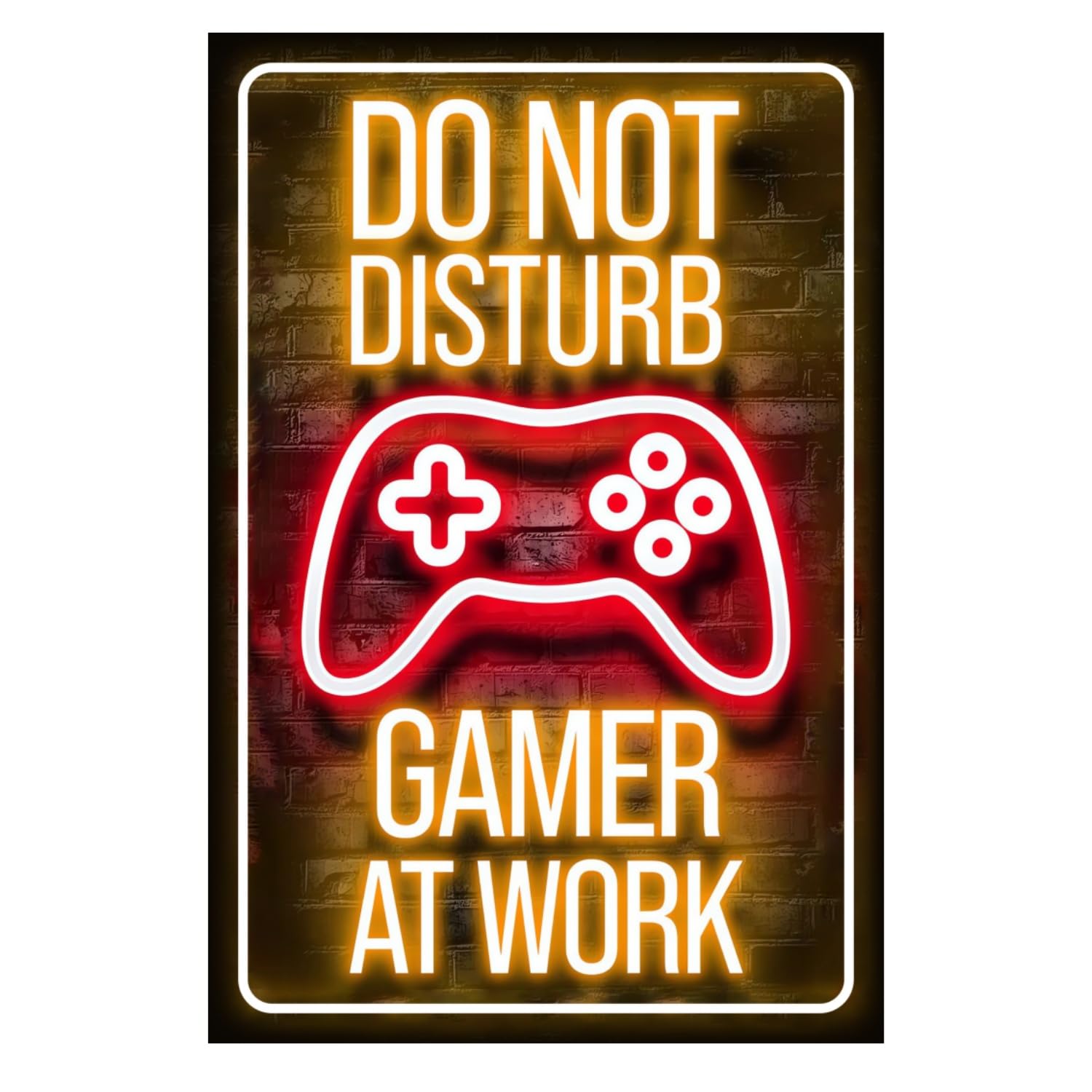 peiyeety Gamer Signs for Boys Room – 12×8 Inch Aluminum Neon Gaming Decor Teen Boy Room Decor & Kids Gaming Room Accents