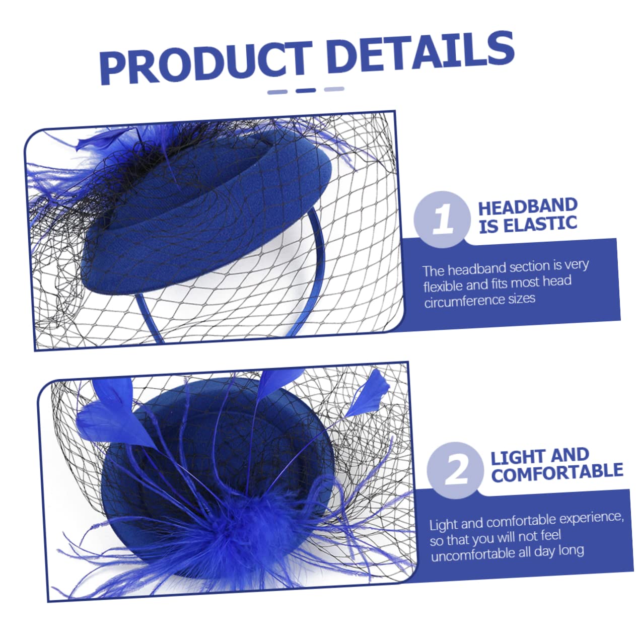 VALICLUD 2 Piezas De Diadema De Malla Sombrero De Camuflaje Sombrero Fascinador Sombreros De Fiesta De Té Accesorios Para Mujeres Bandas De Sombrero Para Mujeres Diadema De Boda