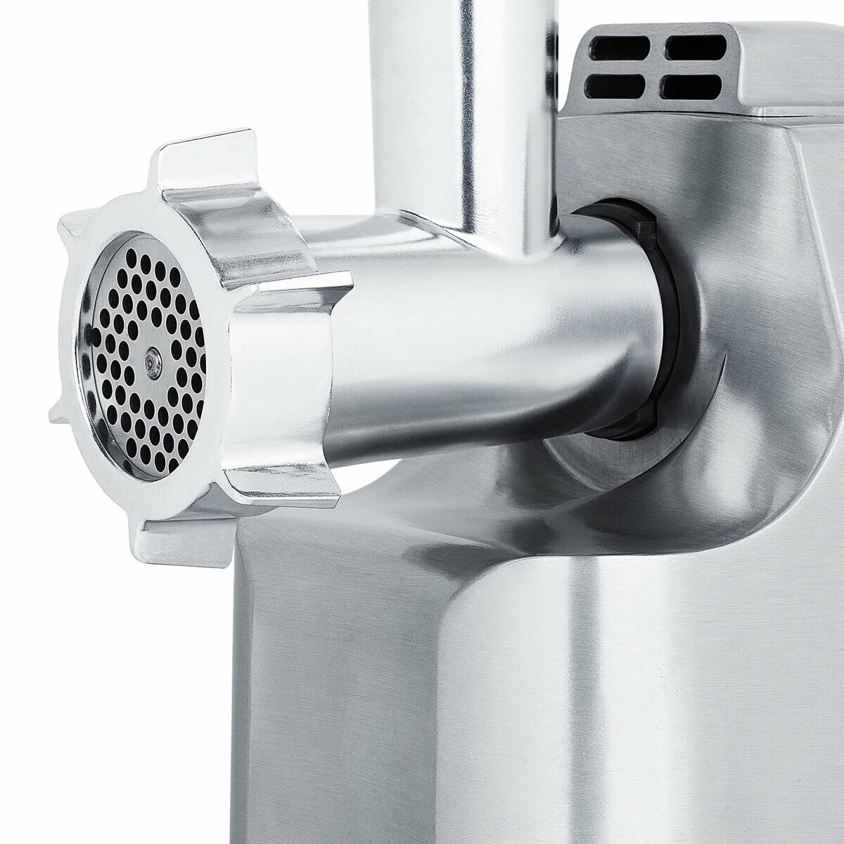 H.Koenig - Tritatutto elettrico professionale WMG800, potente, fino a 2 kg/min, lama di taglio in acciaio inox, 3 misure di griglia tritatutto, 2 velocità 1800 W, per carni e salsicce